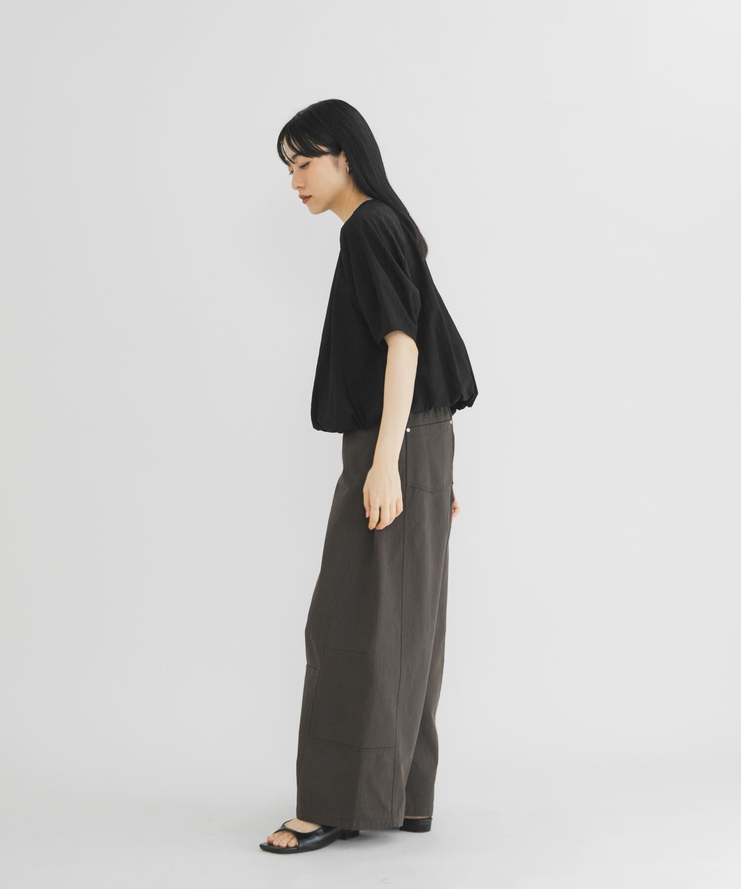  「バックZIPバルーンブラウス」|シャツ・ブラウス|