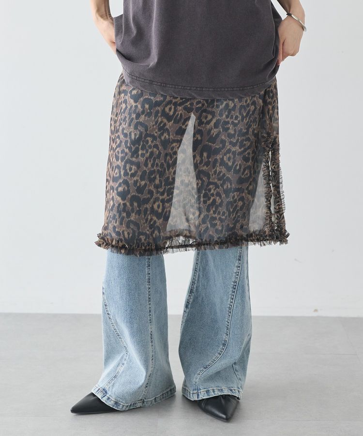 earth music&ecology「【WEB限定】レイヤードスカート(Short)」|スカート|Leopard