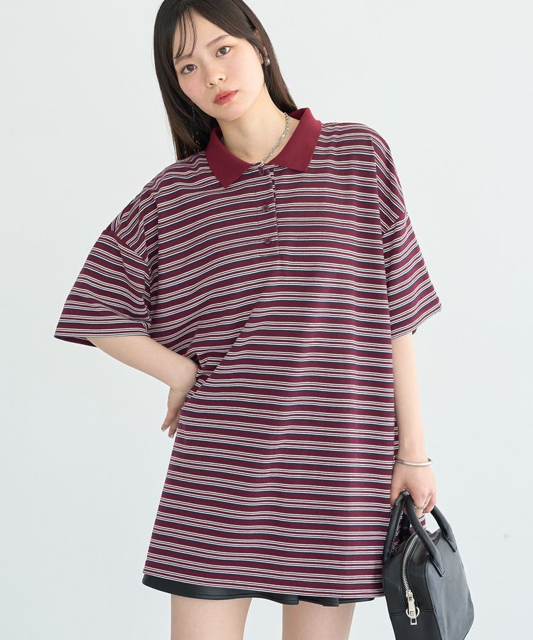earth music&ecology「ラガーポロシャツ」|Tシャツ・カットソー|Bordeaux