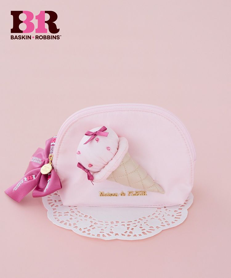 Maison de FLEUR「サーティワン ラウンドポーチ」|ポーチ|ライトピンク