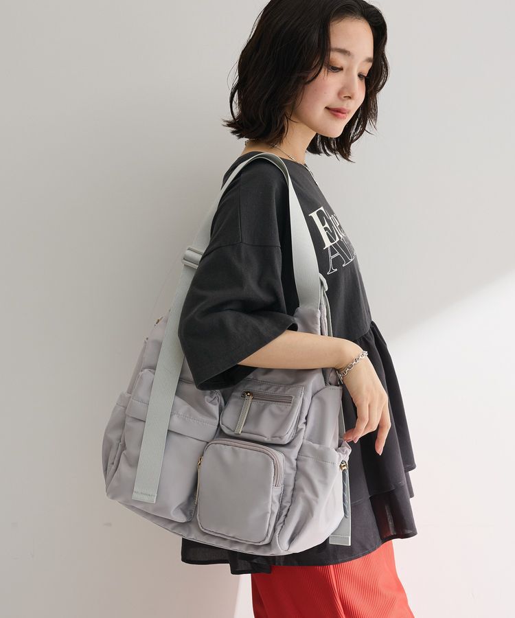 Green Parks「収納アドバイザー監修アウトポケットトート」|トートバッグ|Light Gray