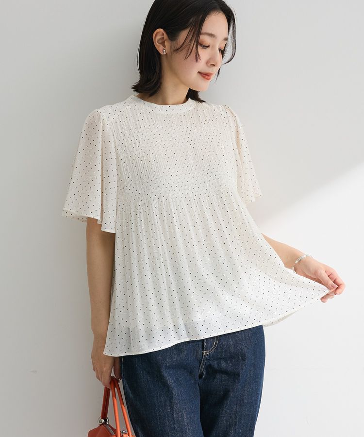 Green Parks「マジョリカプリーツショートスリーブブラウス」|シャツ・ブラウス|Dot