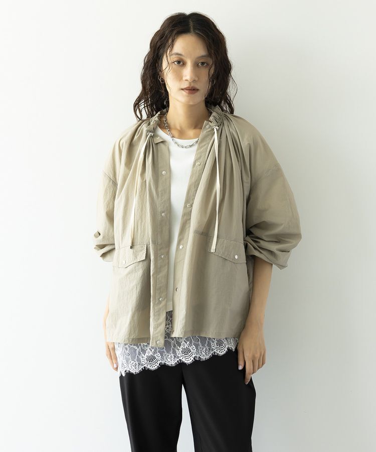 GARAGE OF GOOD CLOTHING「ナイロンギャザーマウンテンブルゾン」|ブルゾン・スタジャン|Beige