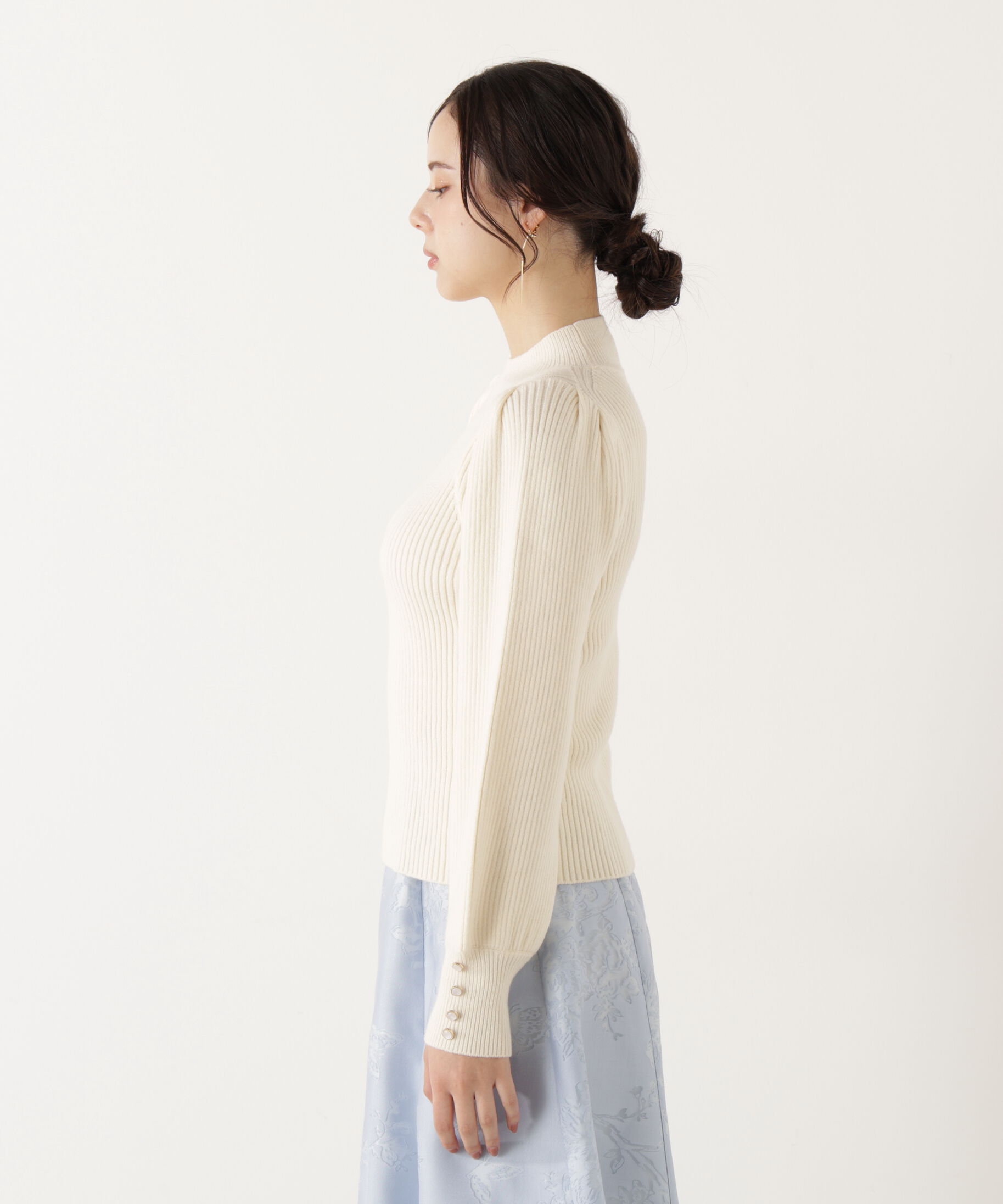 PROPORTION BODY DRESSING「ハイネックボリュームスリーブニット」|ニット・セーター|
