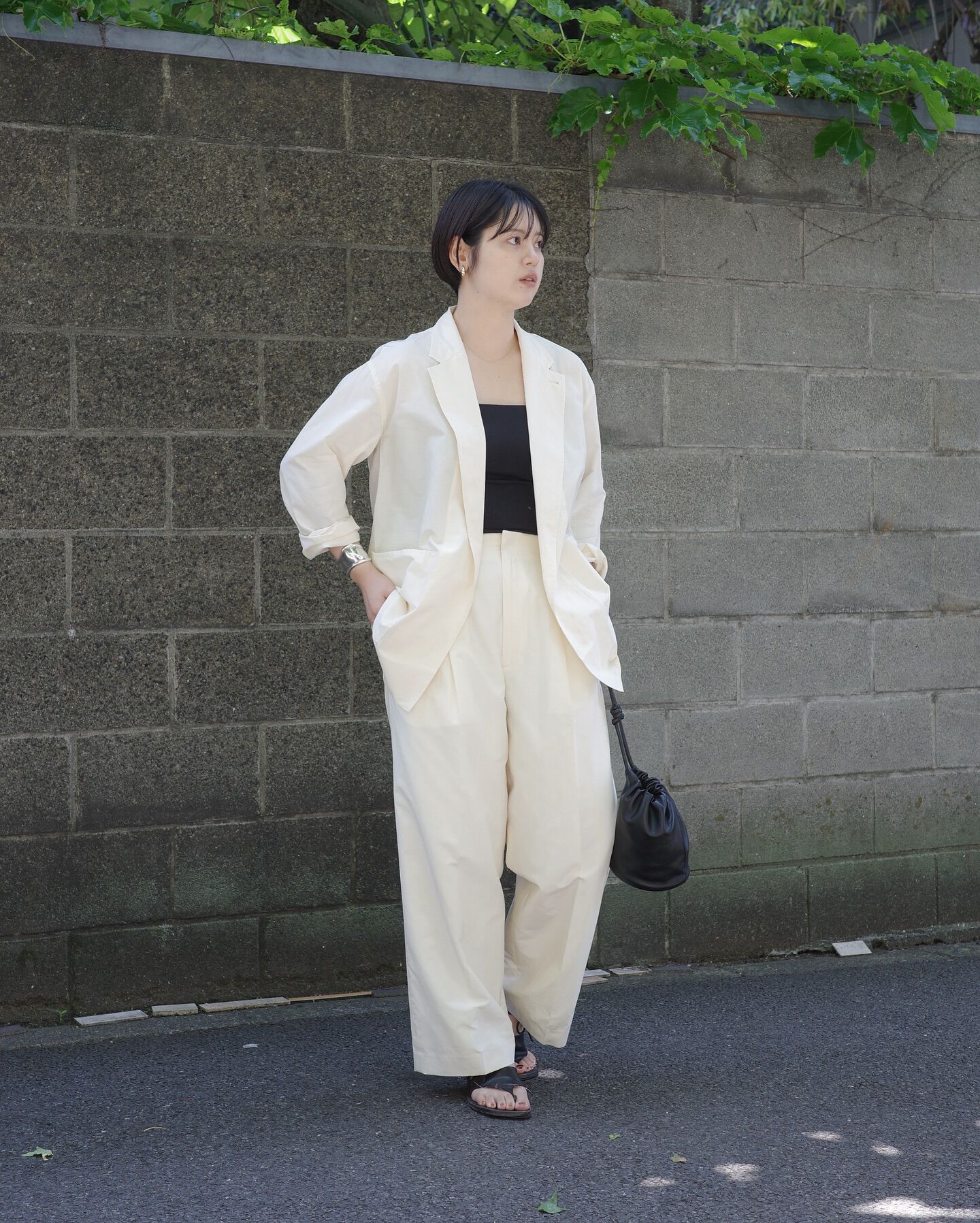 YLEVE 「YLEVE / SILK COTTON CLOTH BIO SUEDE TROUSERS」|その他|