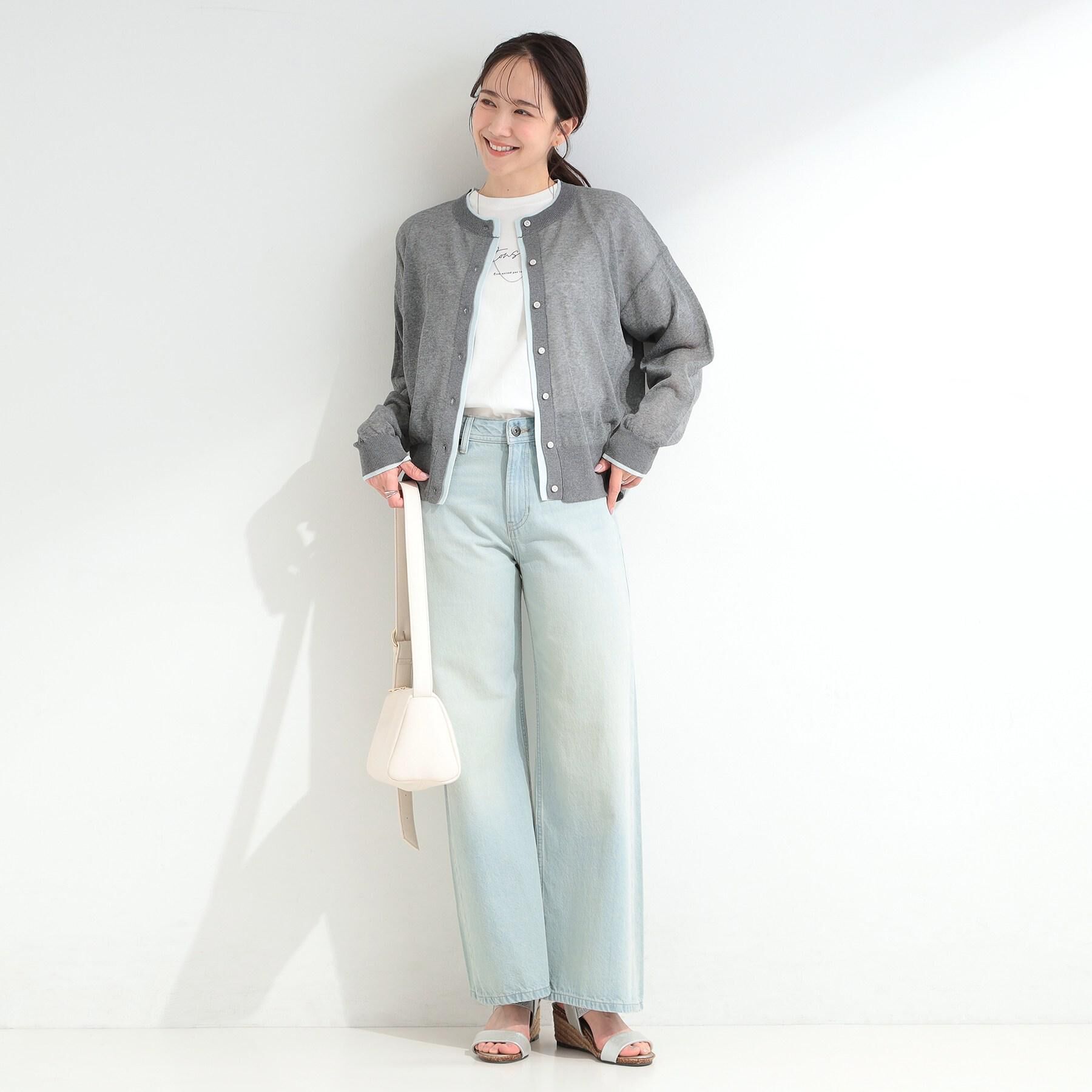 SHOO･LA･RUE「【SHOO・LA・RUE DENIM/S-LL】体型カバーにも バギーデニムワイドパンツ」|デニム|