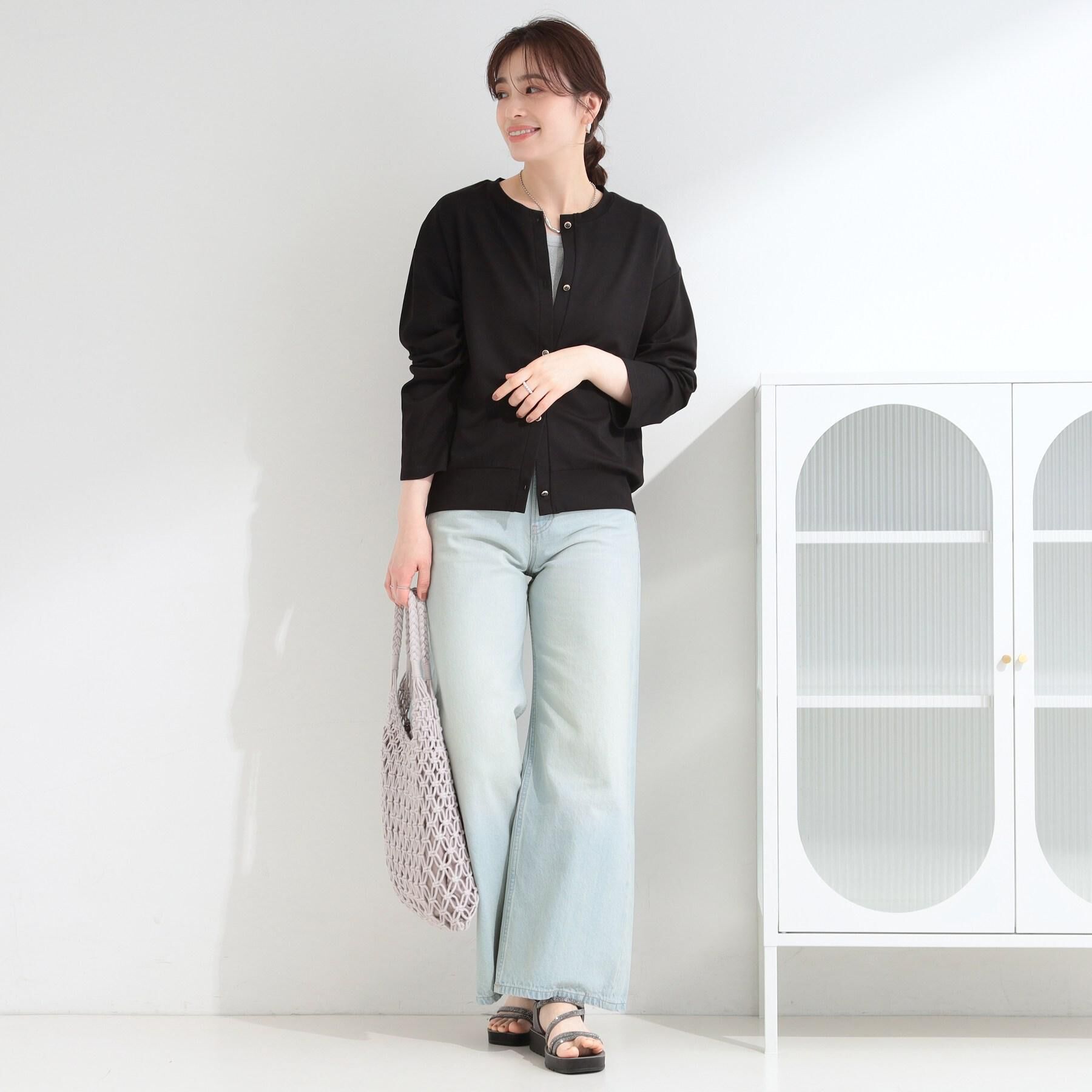SHOO･LA･RUE「【SHOO・LA・RUE DENIM/S-LL】体型カバーにも バギーデニムワイドパンツ」|デニム|