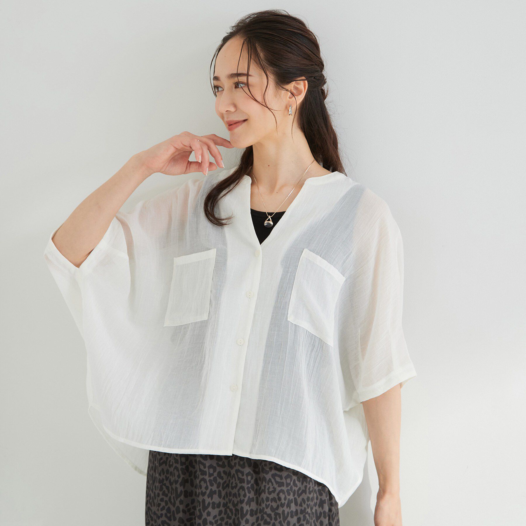 SHOO･LA･RUE「シアーワッシャーポケドルマン」|シャツ・ブラウス|