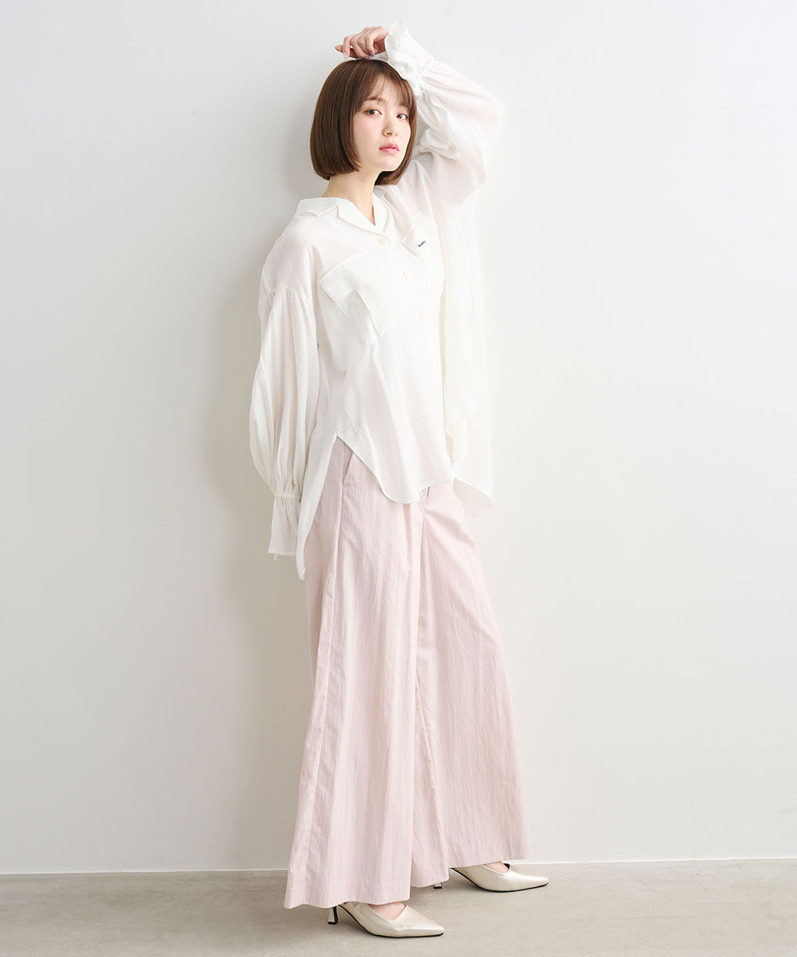 COCO DEAL「アンクレットタックワイドパンツ」|スラックス|