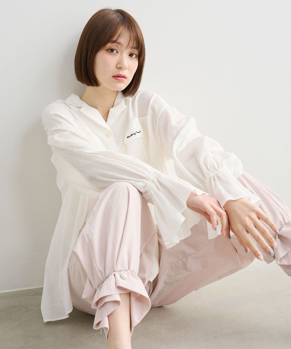 COCO DEAL「アンクレットタックワイドパンツ」|スラックス|