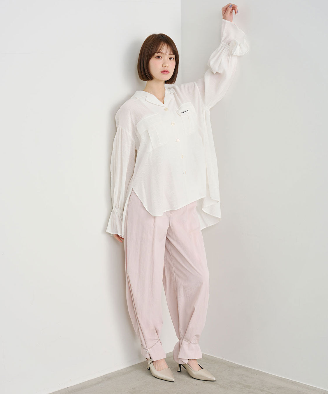 COCO DEAL「アンクレットタックワイドパンツ」|スラックス|