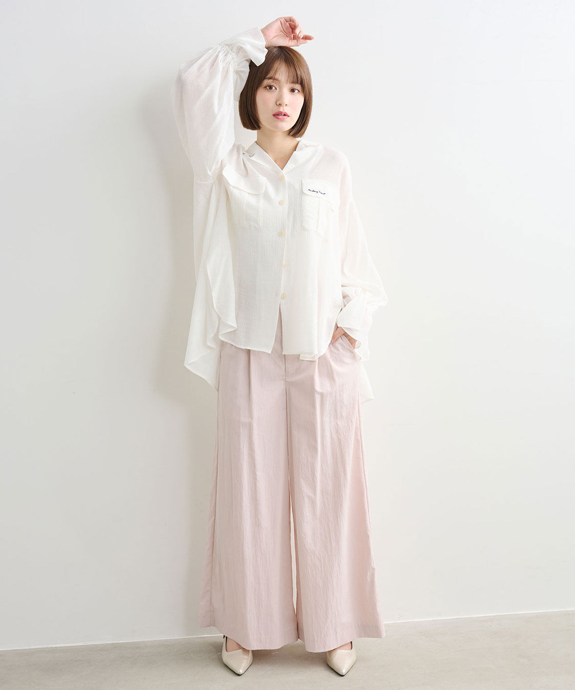 COCO DEAL「アンクレットタックワイドパンツ」|スラックス|