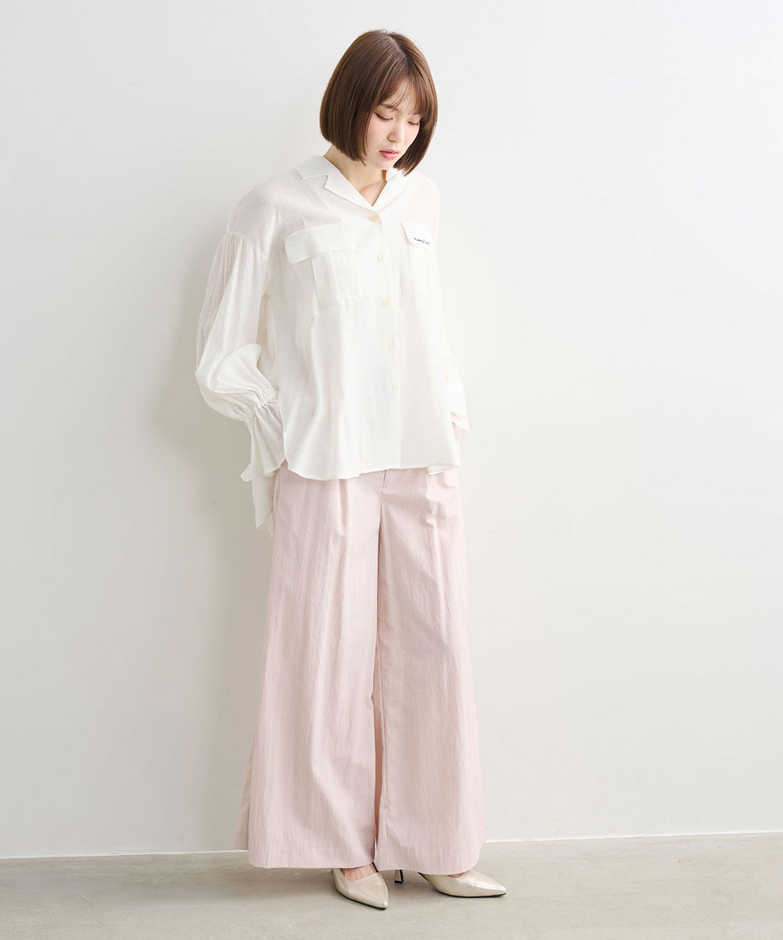 COCO DEAL「アンクレットタックワイドパンツ」|スラックス|