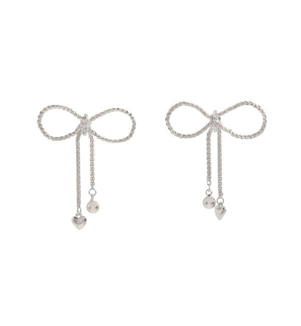 EMODA「CHAIN RIBBON PIERCE」|ピアス|シルバー