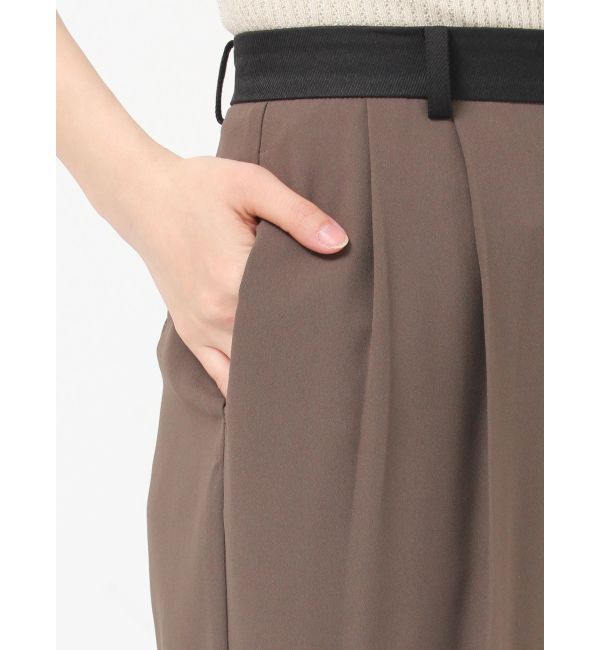 LAGUNAMOON「バイカラータックワイドパンツ」|その他|