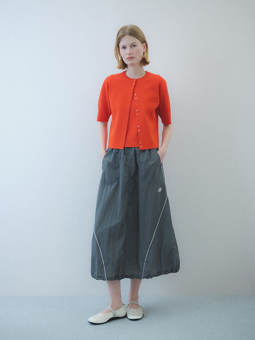 emmi atelier「ハーフスリーブニットカーディガン/ウォッシャブル」|カーディガン|