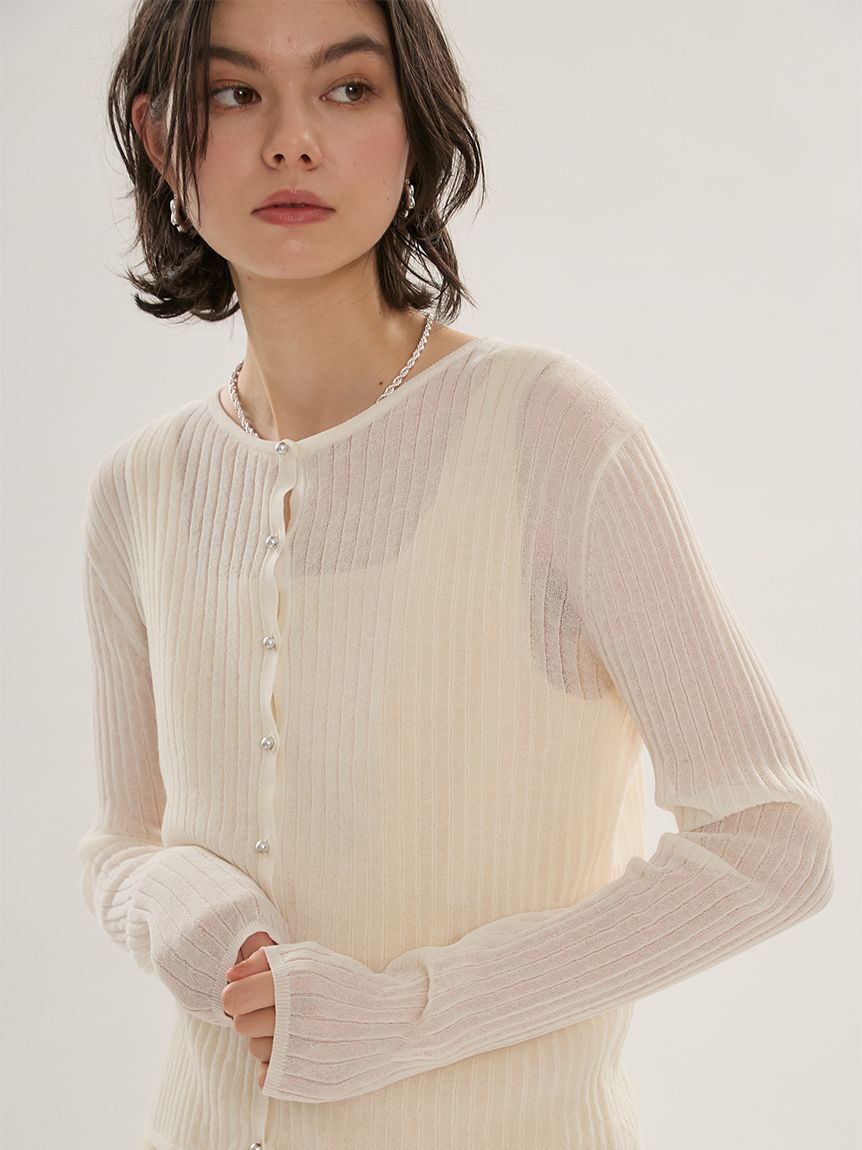emmi atelier「リブシアーカーディガン」|カーディガン|