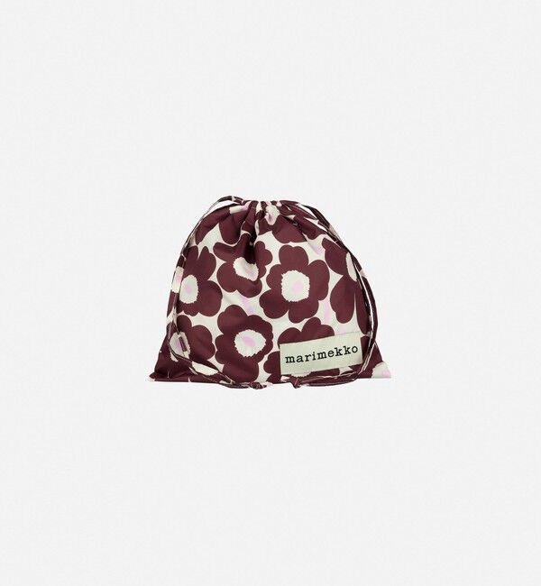 Marimekko「【日本限定】Mini Unikko ポーチ」|ポーチ|ブラウン&times;ピンク