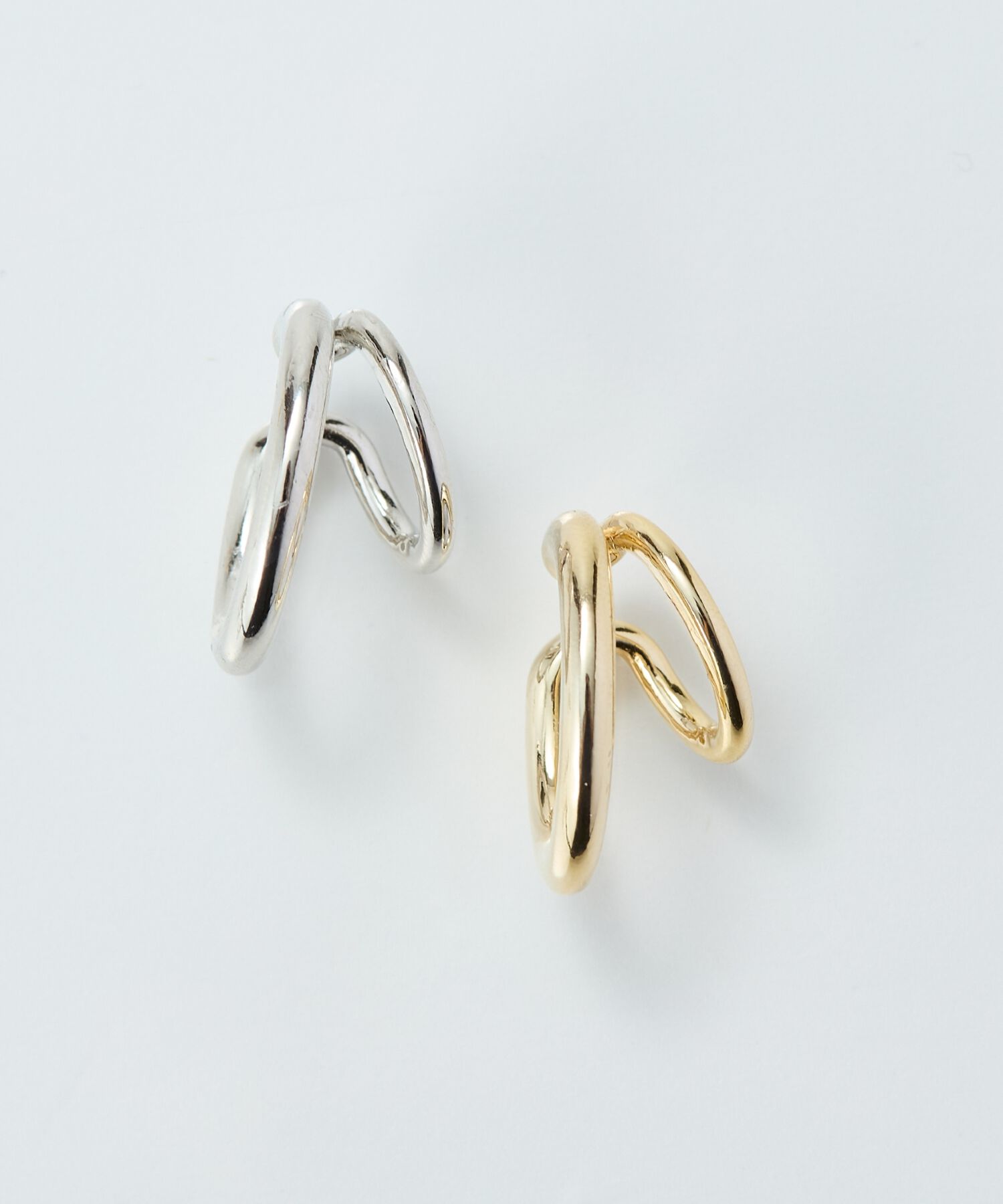 Phoebe「【金属アレルギー対応】ダブルシャインイヤーカフ　シルバー/ニッケルフリー」|イヤーカフ|