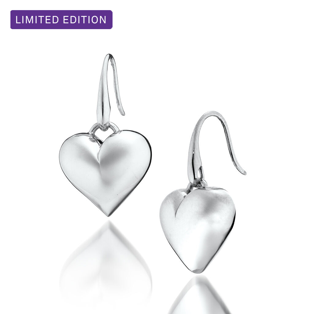 STAR JEWELRY「【80周年限定商品】 PUFFY HEART」|ピアス|シルバー