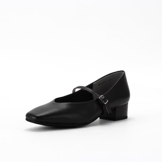 銀座かねまつ「LSFC2572SHPBLK 【SOFTIQUE】【本革】【防水】アクアベルソフトストラップパンプス」|パンプス|ブラック