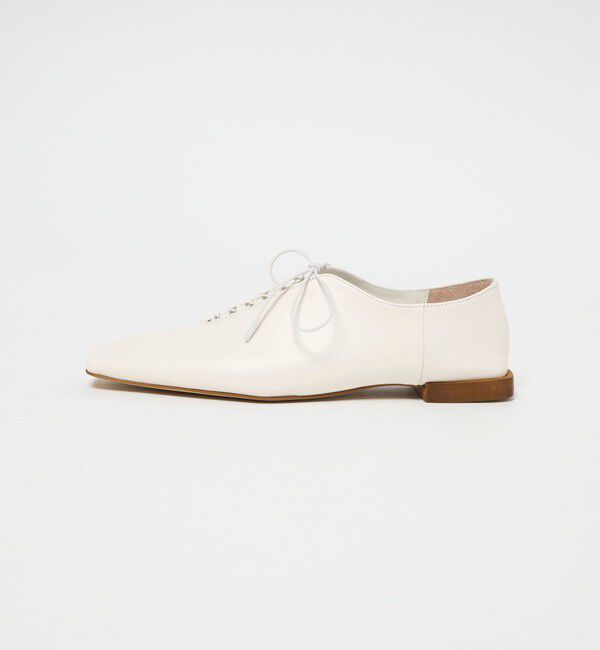 ODETTE E ODILE「ファインレースアップ フラット10&uarr;」|パンプス|OFF WHITE