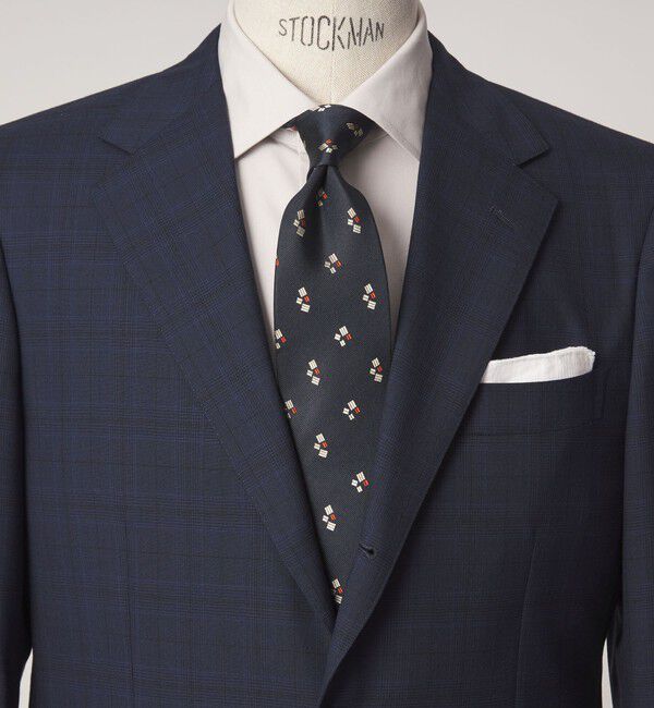 UNITED ARROWS green label relaxing「GLR シルク2 8.0cm コモン4 ネクタイ」|ネクタイ・蝶ネクタイ|NAVY