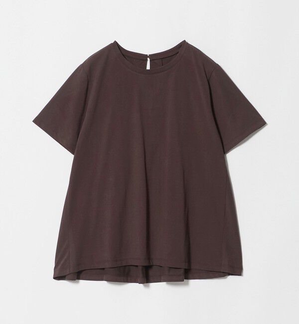 UNITED ARROWS green label relaxing「【WEB限定】＜at ease＞バック フレア カットソー  接触冷感 UVカット 遮熱」|Tシャツ・カットソー|DK.BROWN