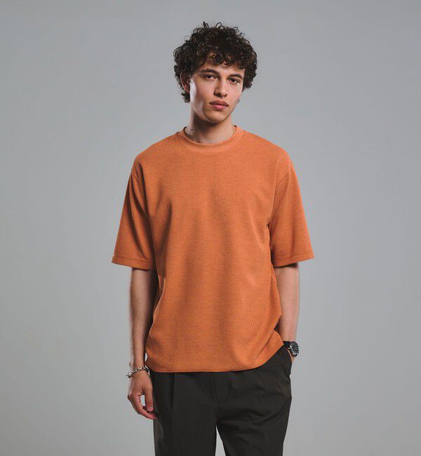 UNITED ARROWS green label relaxing「Somarti ワッフル クルーネック 半袖 Tシャツ -遮熱・UVカット・吸水速乾-」|Tシャツ・カットソー|ORANGE