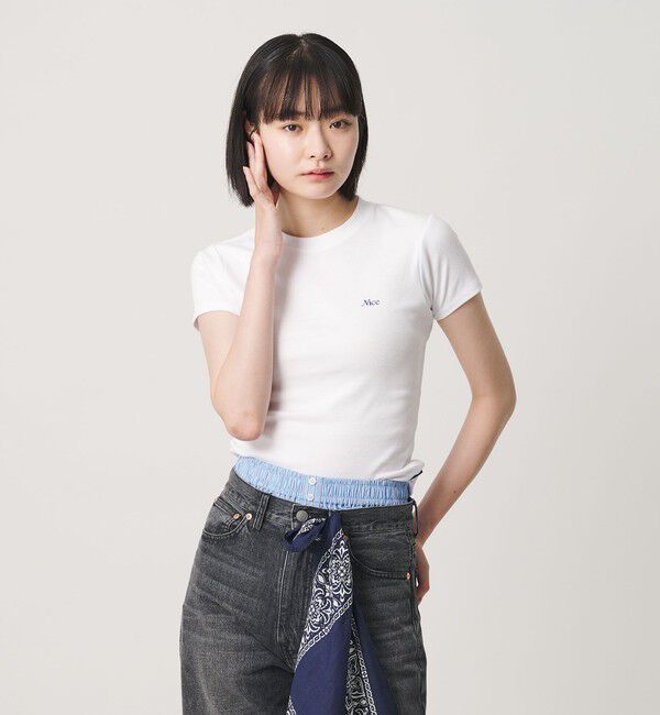 NICE WEATHER「＜NICE WEATHER＞ロゴヘルシー Tシャツ」|Tシャツ・カットソー|WHITE