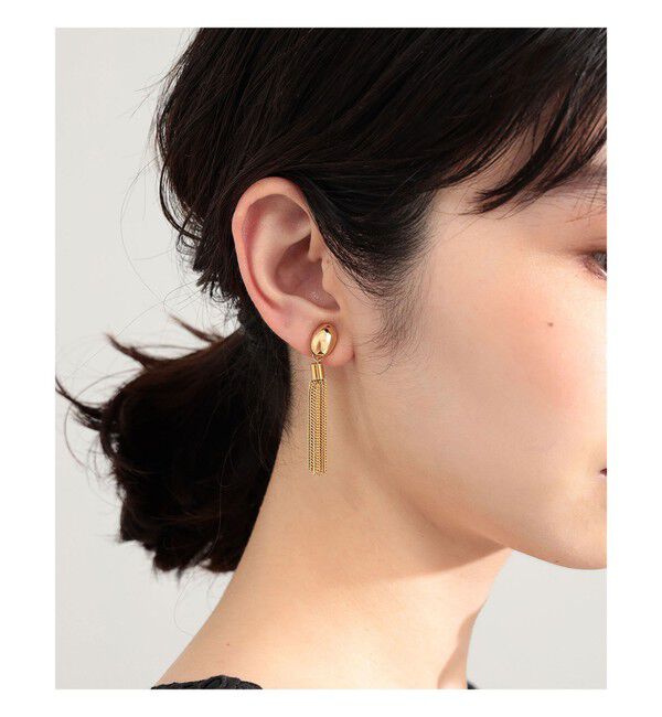 Demi-Luxe BEAMS 「オーバル タッセル イヤリング」|その他|GOLD