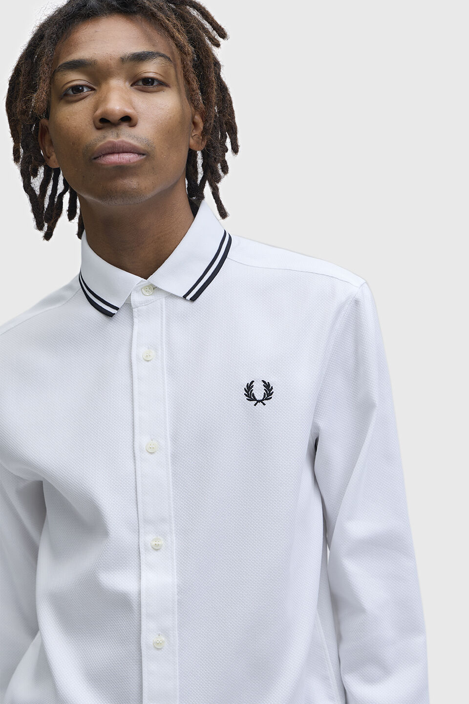 FRED PERRY 「Polo Collar Woven Pique Shirt／ポロカラーウーブンピケシャツ」|シャツ・ブラウス|