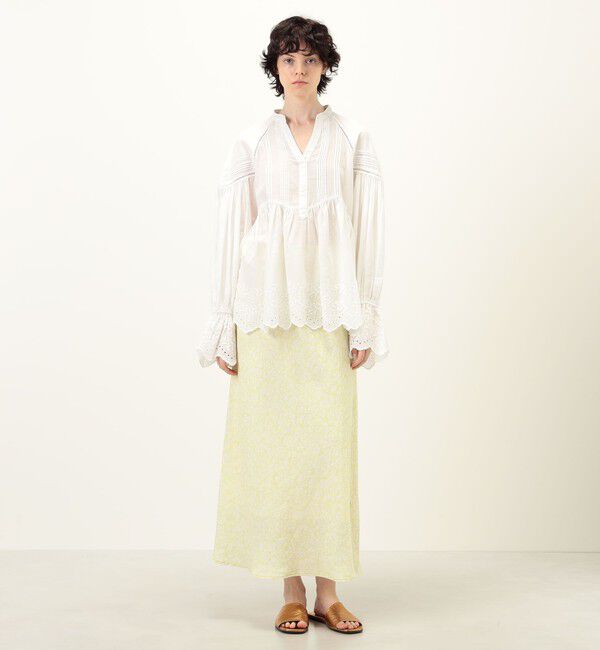 TOMORROWLAND BUYING WEAR「ne Quittez pas Cotton Voile Gather ブラウス」|シャツ・ブラウス|
