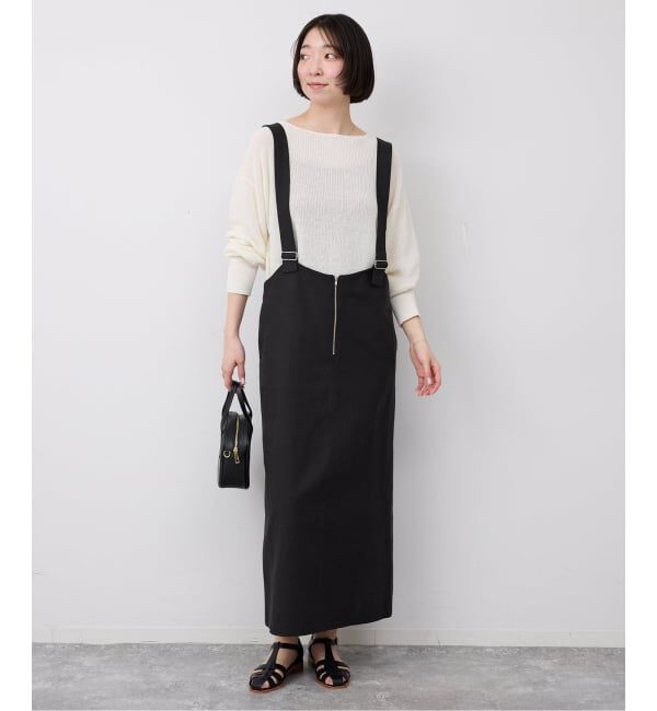 SLOBE IENA「《WEB限定/追加予約》アイラインフロントジップジャンパースカート」|ワンピース|