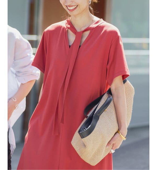 VERMEIL par iena「Tie-Neck Jersey Dress」|ワンピース|