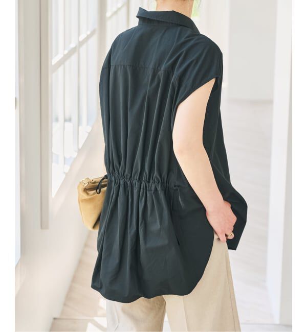 Spick and Span「バックギャザーフレンチスリーブシャツ」|シャツ・ブラウス|ブラック