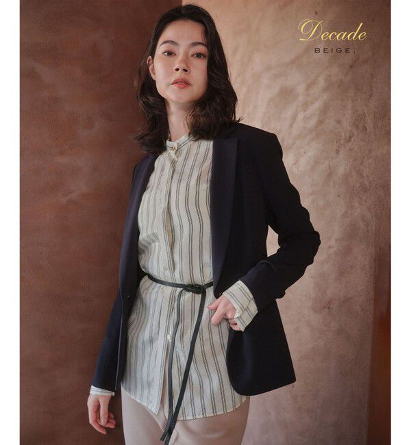 BEIGE,「【セットアップ対応】CINDY / テーラードジャケット」|テーラードジャケット|Navy