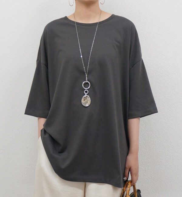  「オーバーサイズT」|Tシャツ・カットソー|チャコールグレー