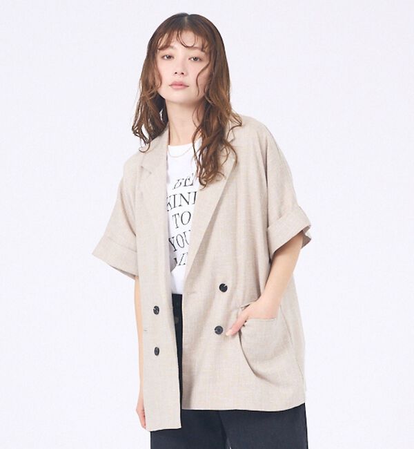 abahouse mavie「【再入荷】ハーフスリーブジャケット」|テーラードジャケット|
