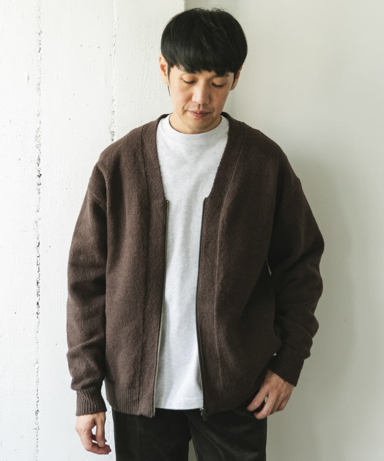 URBAN RESEARCH DOORS「AIR FIT Vネックカーディガン」|カーディガン|