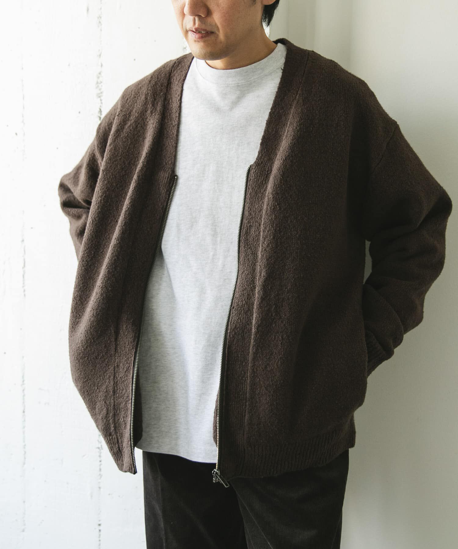 URBAN RESEARCH DOORS「AIR FIT Vネックカーディガン」|カーディガン|