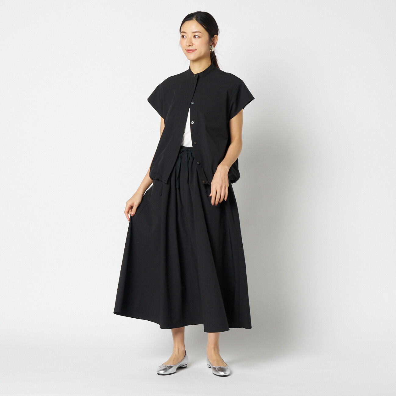 HELIOPOLE「HELIOPOLE DRAWSTRING GATHERED SKIRT」|スカート|