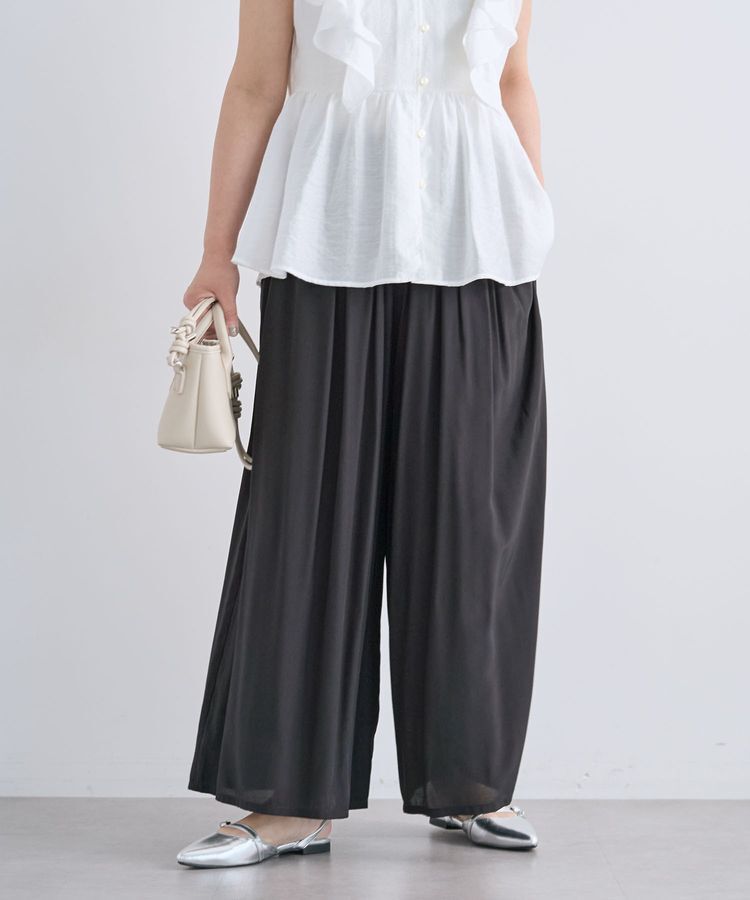 Green Parks「接触冷感シルキータッチローンスカーチョ」|その他|Black