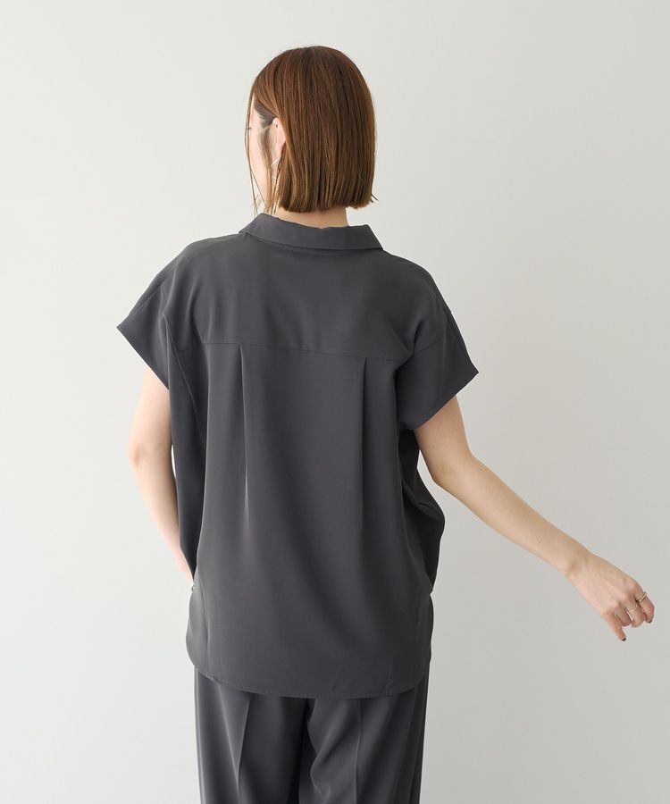 YECCA VECCA「【接触冷感】COOLスキッパーブラウス」|シャツ・ブラウス|