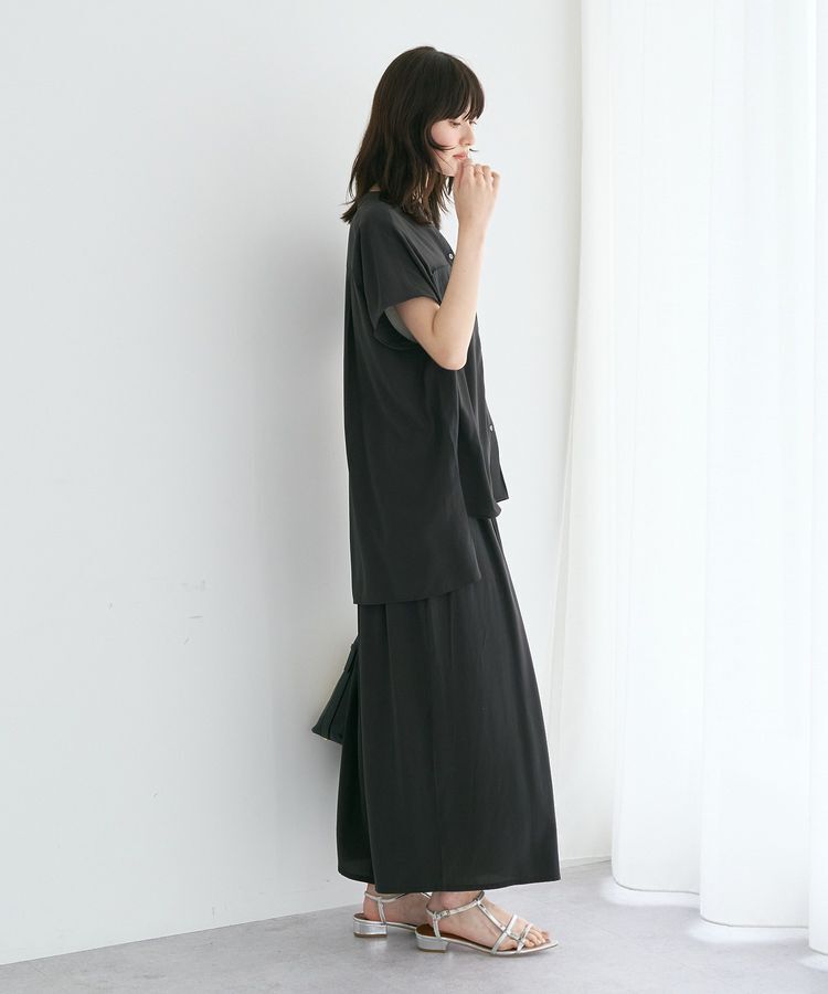 YECCA VECCA「【接触冷感/セットアップ可能】シルキータックワイドパンツ」|その他|