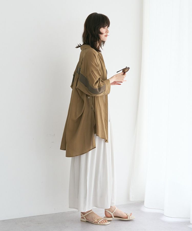 YECCA VECCA「【接触冷感/セットアップ可能】シルキータックワイドパンツ」|その他|