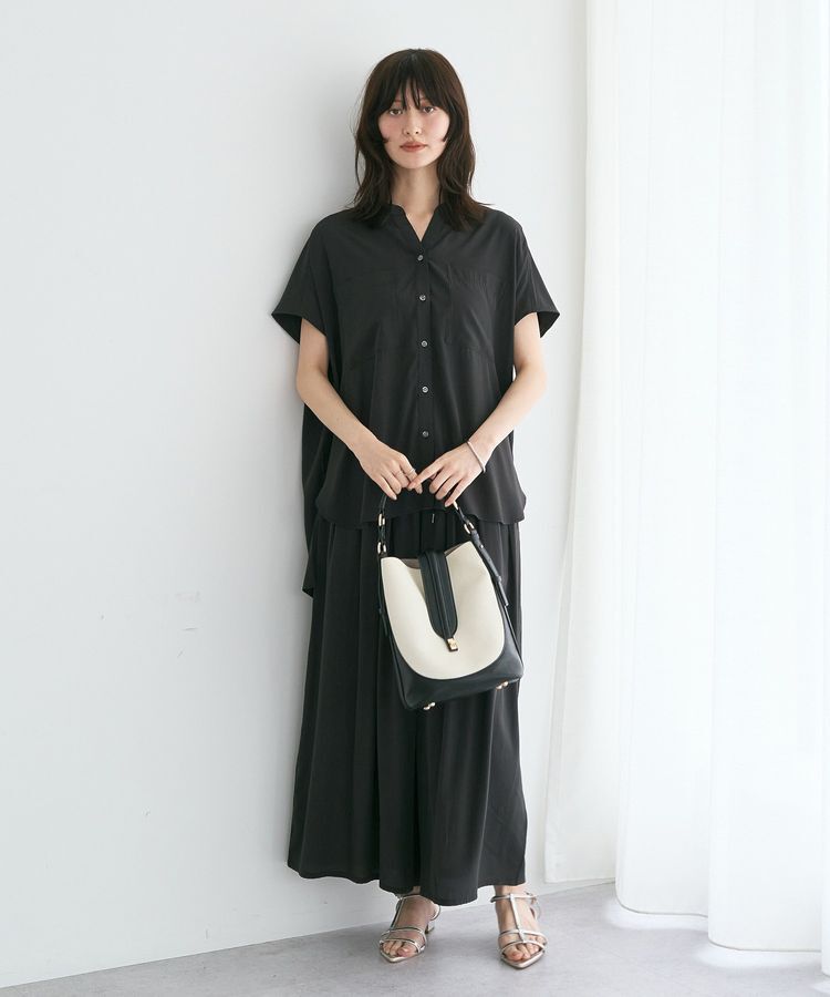 YECCA VECCA「【接触冷感/セットアップ可能】シルキータックワイドパンツ」|その他|