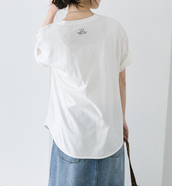  「【汗ジミ防止加工】ワンポイントロゴ刺繍Tシャツ」|プルオーバー|