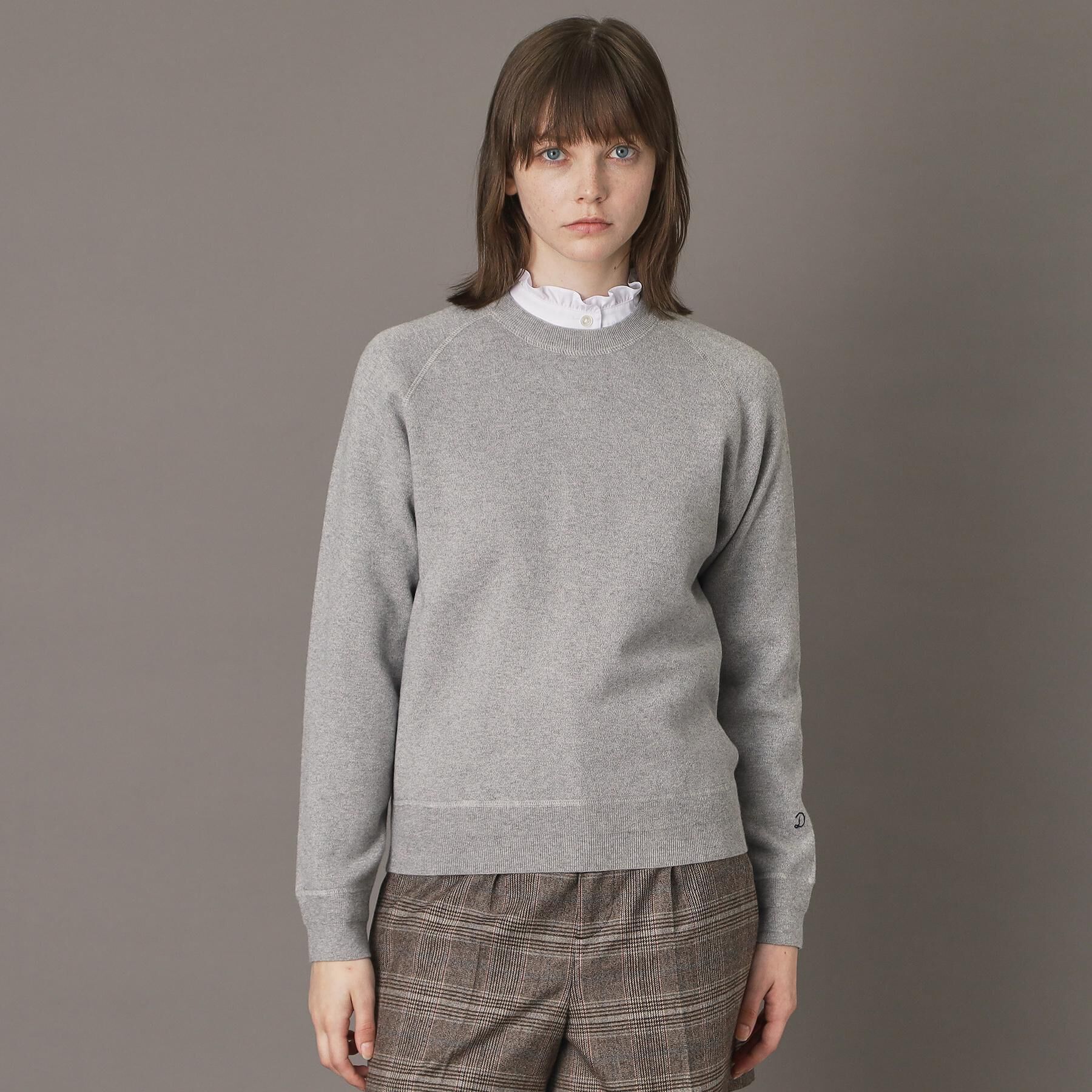 DRESSTERIOR「【洗える/7色展開】ウォッシャブルコットンカシミヤニット」|ニット・セーター|グレー(012)