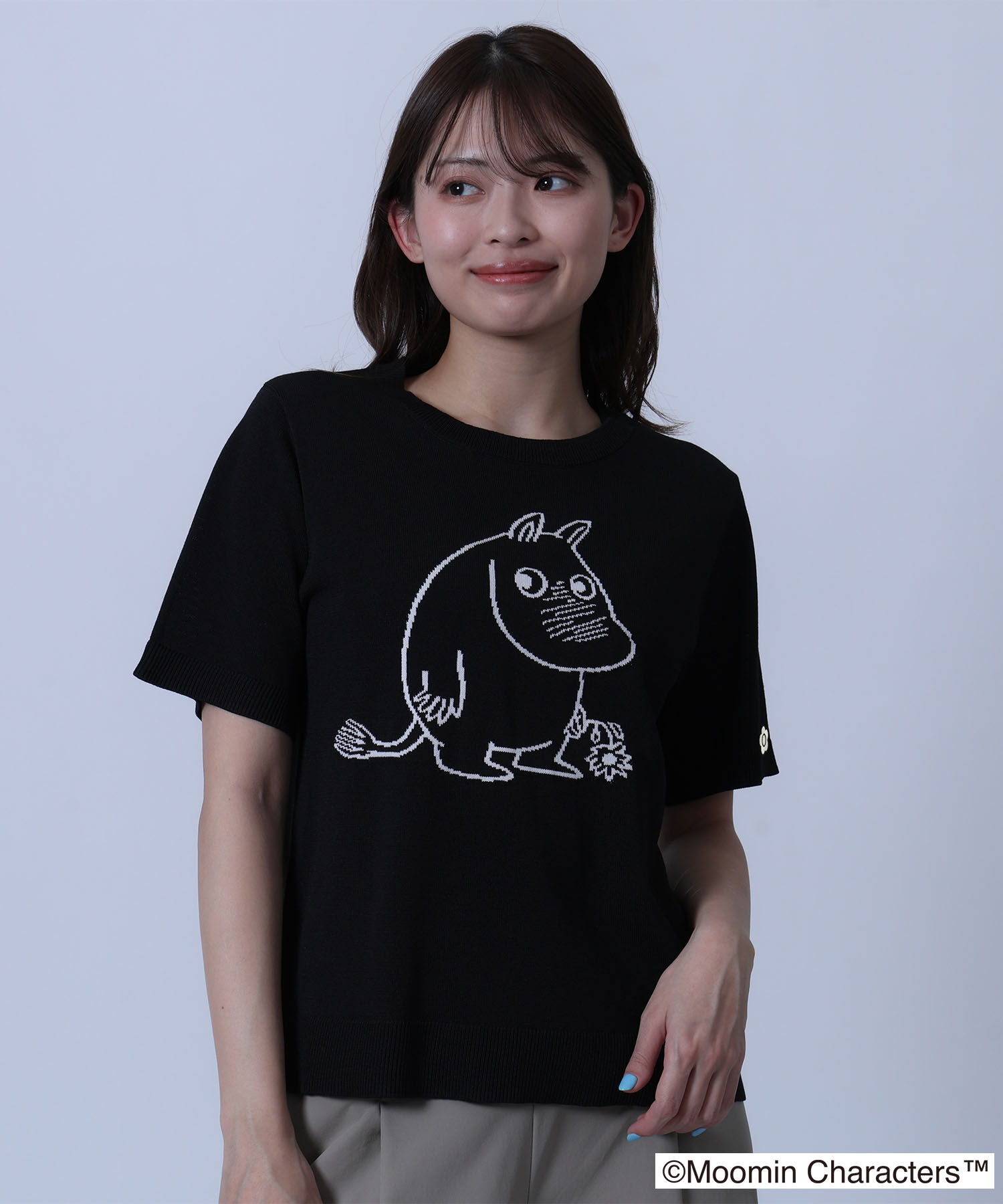 MARY QUANT「MOOMIN&times;MQニット プルオーバー」|ニット・セーター|ブラック